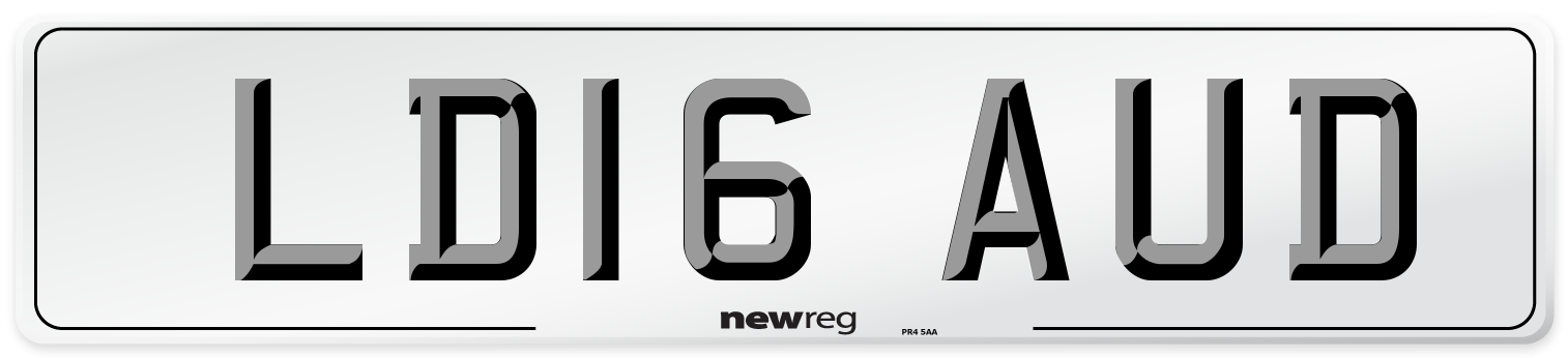 LD16 AUD Number Plate from New Reg